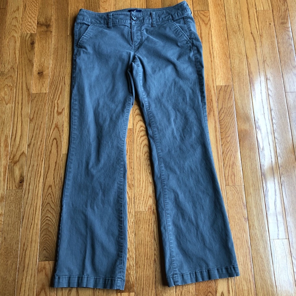 American Eagle Kick Boot Stretch Pants in Grey
